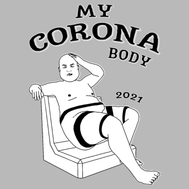 Zoom image Corona t-paita | Paksu mies | Liikkumiskielto