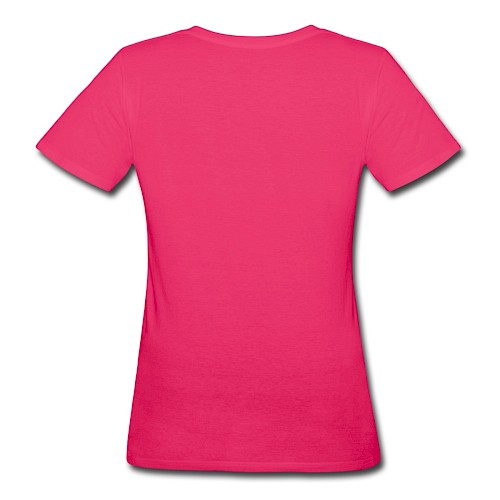 Women's Organic T-Shirt Hinten neon pink