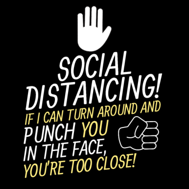 Zoom image Sociale afstand Als ik me kan omdraaien en je kan slaan