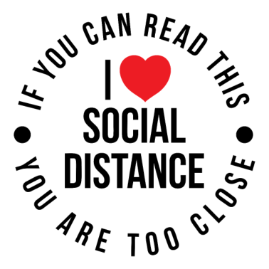 Zoom image sociaal Ik hou van sociale afstand