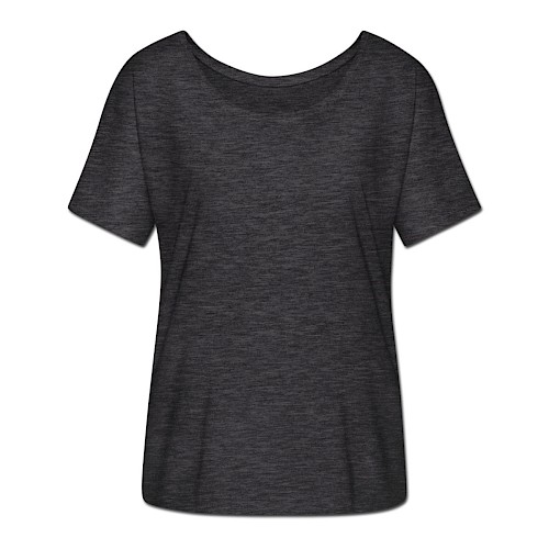 Lässig geschnittenes Frauen T-Shirt von Bella + Canvas Vorne Anthrazit