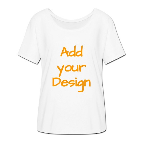 Ledigt skuren T-shirt dam från Bella + Canvas vit