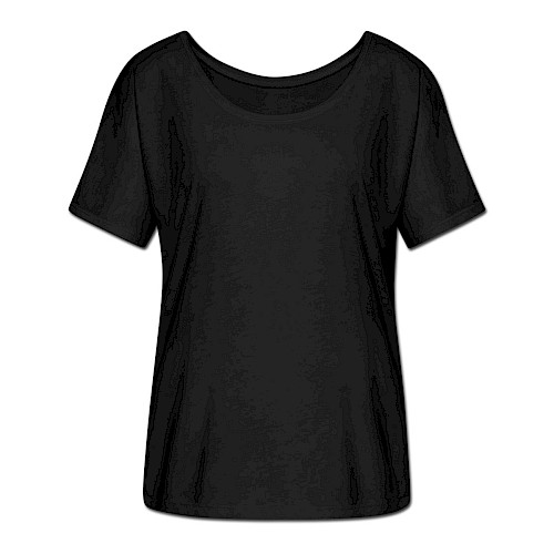 Ledigt skuren T-shirt dam från Bella + Canvas Vorne svart