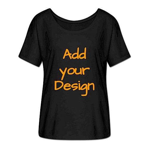 Ledigt skuren T-shirt dam från Bella + Canvas svart