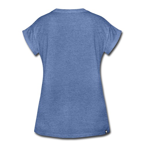 Frauen Oversize T-Shirt Hinten Denim meliert