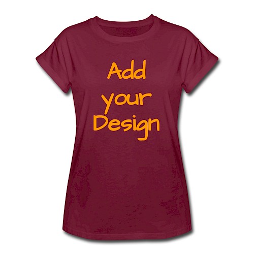 T-shirt oversize Femme bordeaux