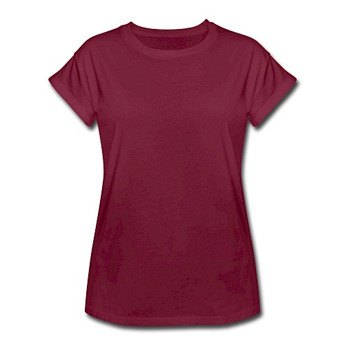 T-shirt oversize Femme Vorne bordeaux