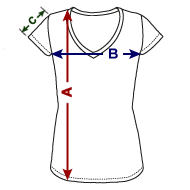 Women's Vintage T-Shirt Size overview