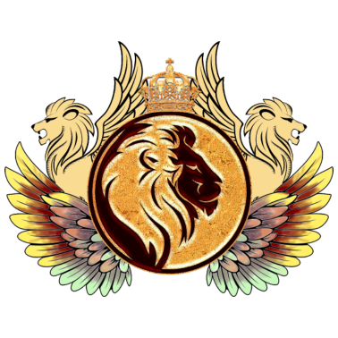 Zoom image Cudowna głowa lwa ze skrzydłami i koroną