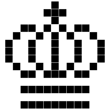 Zoom image Pixelerad krona Pixel Art Vector ikon