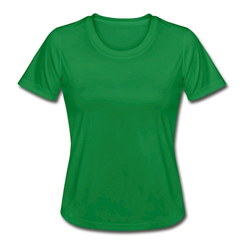 Frauen Funktions-T-Shirt Vorne Kelly Green
