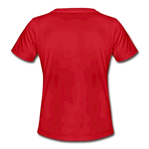 Functioneel T-shirt voor vrouwen Hinten rood