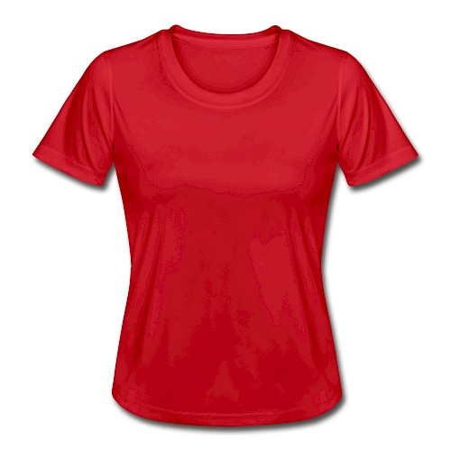 Functioneel T-shirt voor vrouwen Vorne rood