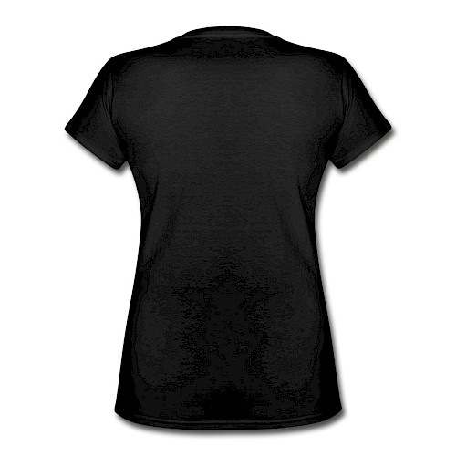 T-shirt classique col V Femme Hinten noir