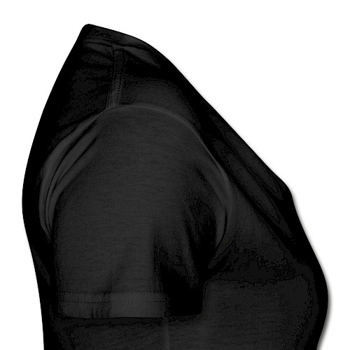 T-shirt classique col V Femme Rechts noir