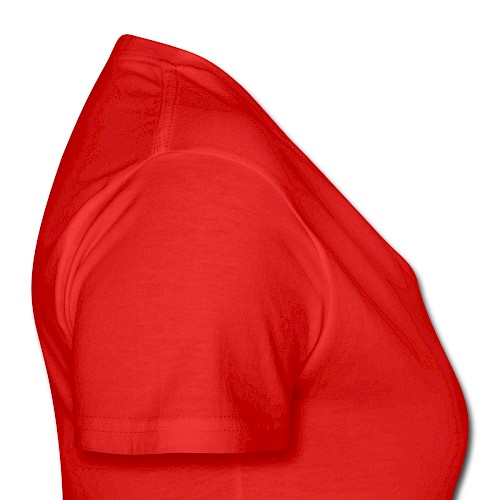 T-shirt classique col V Femme Rechts rouge