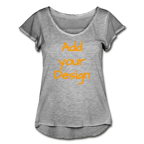 Women's Ruffle T-Shirt vintage grey