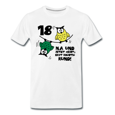 18. Geburtstag  - Geburtstag 18, Eulen am Drahtseil, rund