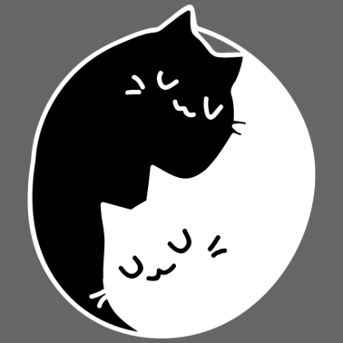 Zoom image Idea regalo gatti Ying Yang