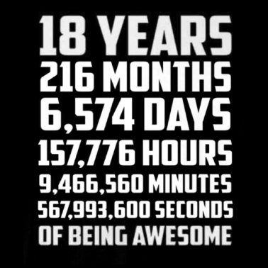 Zoom image 18 jaar 216 maand 6574 dagen geweldig cadeau
