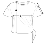 Women's Knotted T-Shirt Size overview