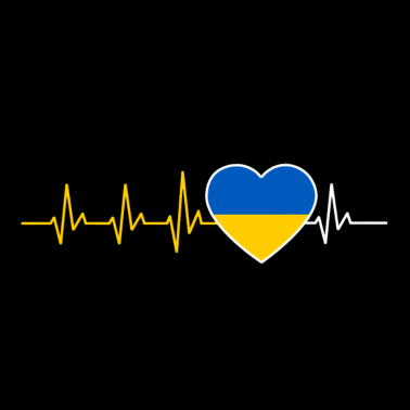 Zoom image HEARTBEAT UKRAINE UKRAINIAN EKG FLAG GAVT