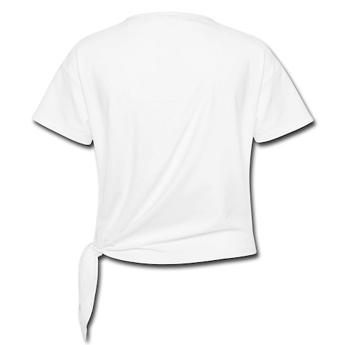 T-shirt à nœud Femme Hinten blanc