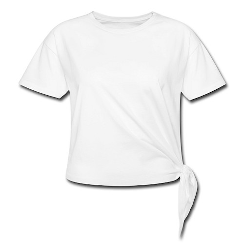 T-shirt à nœud Femme Vorne blanc