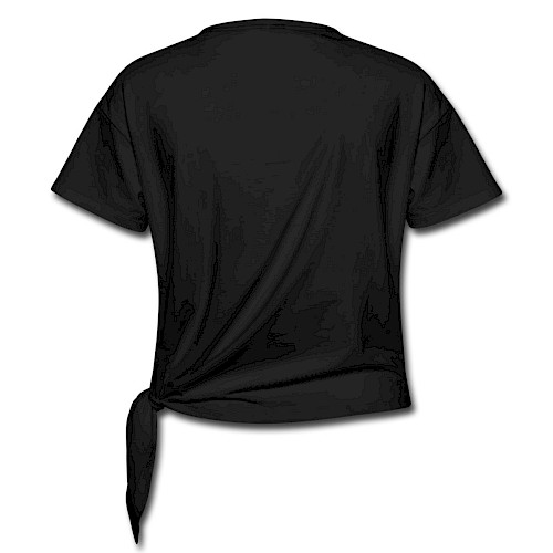 T-shirt à nœud Femme Hinten noir