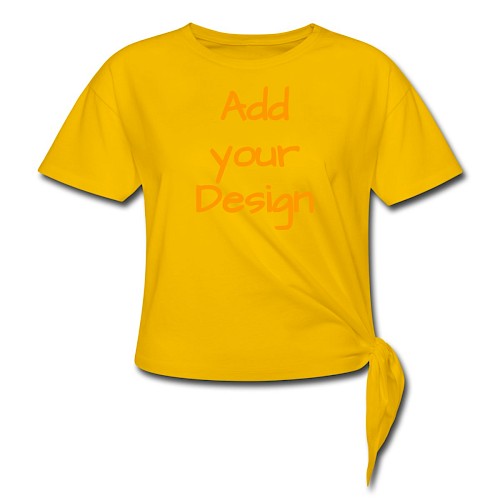 T-shirt à nœud Femme jaune soleil