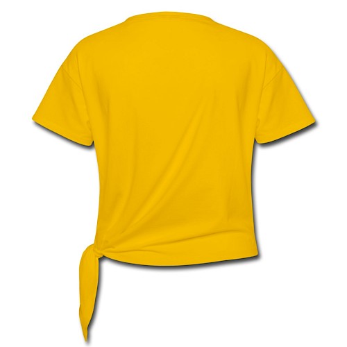 T-shirt à nœud Femme Hinten jaune soleil