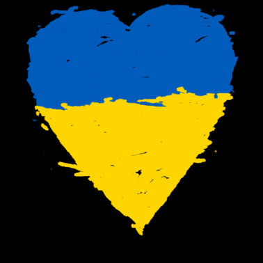 Zoom image Ukraine flag hjerte