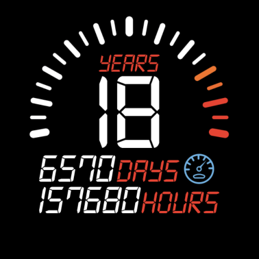 Zoom image 18 Years 18. Geburtstag Volljährigkeit Geschenk