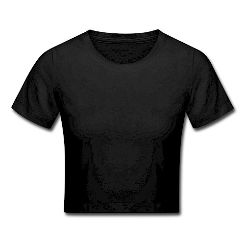 Crop T-Shirt Vorne black