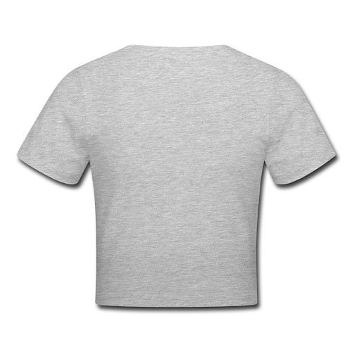 Crop T-Shirt Hinten heather grey