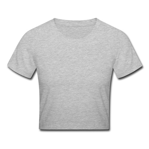 Crop T-Shirt Vorne heather grey