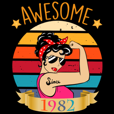 Zoom image Niesamowity prezent damska retro vintage z 1982 roku