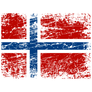 Zoom image Norsk flagg i vintage stil