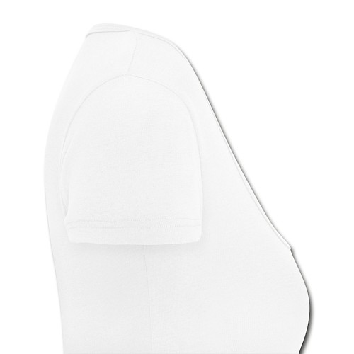 Frauen T-Shirt mit U-Ausschnitt Rechts Weiß