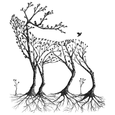 Zoom image Forest deer in black