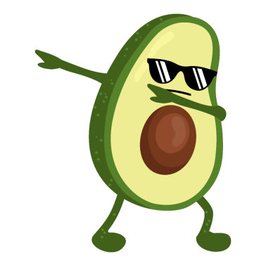 Zoom image Dabbing avocado - DAB dance - funny sunglasses