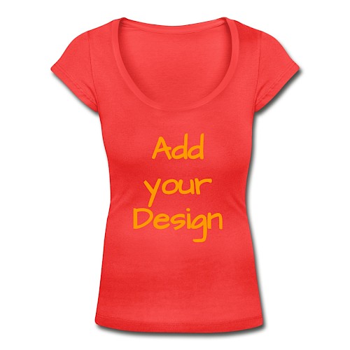 Women's Scoop Neck T-Shirt coral