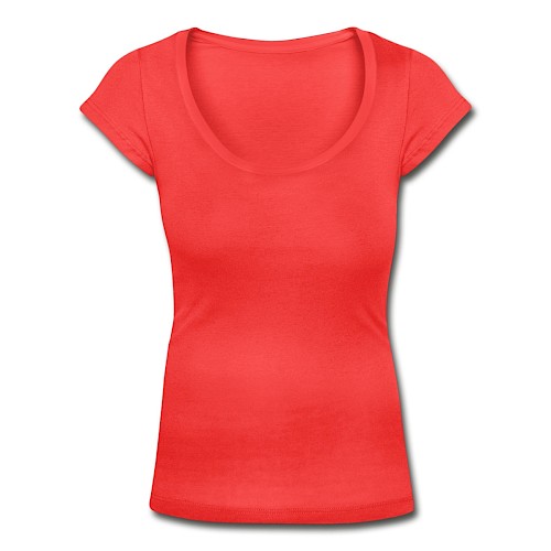 Women's Scoop Neck T-Shirt Vorne coral