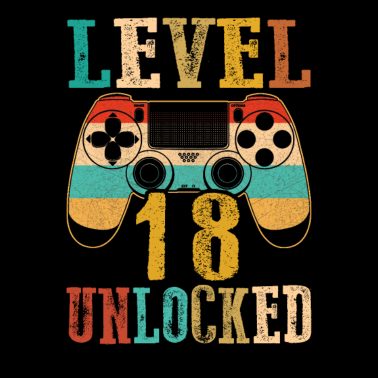 Zoom image Nivå 18 Unlocked 18th Birthday Gift Shirt Född