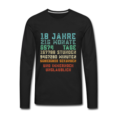 18-årsdag  - 18 år 18th birthday t-shirt 216 månader