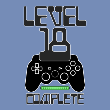 Zoom image 18th Birthday T-Shirt! Nivå 18 komplett! Cult!