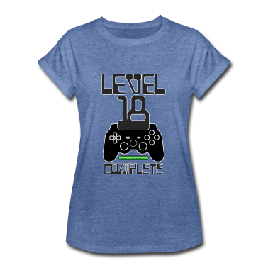 18-årsdag  - 18th Birthday T-Shirt! Nivå 18 komplett! Cult!