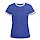 thumbnail Frauen Kontrast-T-Shirt Vorne Blau/Weiß