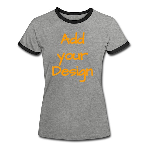 Women's Ringer T-Shirt heather grey/black