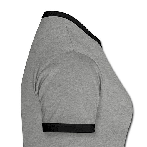 Women's Ringer T-Shirt Rechts heather grey/black